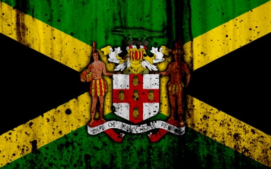 wallpapers Jamaican flag 4k grunge flag of Jamaica