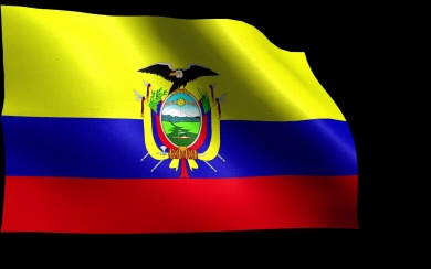 Blowing Ecuador Flag 3D 4K