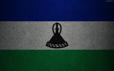 Flag of Lesotho 4k 2020 Wallpaper