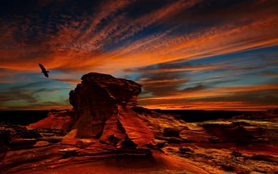 Atacama Desert Sunset Rock