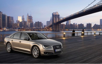 Audi A8 Side Front Pose 4K HD Mobile