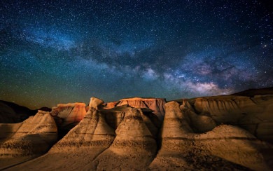 Nature Milky Way Galaxy Starry Night Desert
