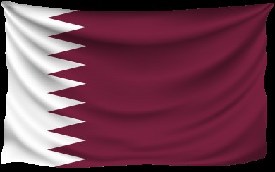 Qatar Wrinkled Flag  4K