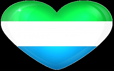 Sierra Leone Large Heart Flag 4K HD