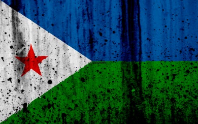 Djibouti flag 4k grunge flag of Djibouti 4K HD 3D