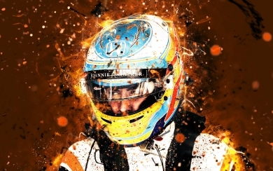 Fernando Alonso Helmet Download wallpapers 4k