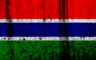 Gambia Flag 4k grunge flag of Gambia Africa