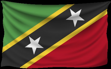 Saint Kitts and Nevis Wrinkled Flag HD 4K