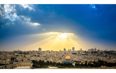 Sunrise Jerusalem Israel 4K Wallpaper