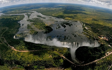 Waterfalls Livingstone Falls David Africa Victoria Zimbabwe HD 4K