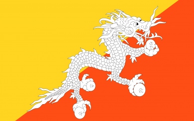 Bhutan Flag Wallpaper FHD 1080p Desktop Backgrounds For PC Mac