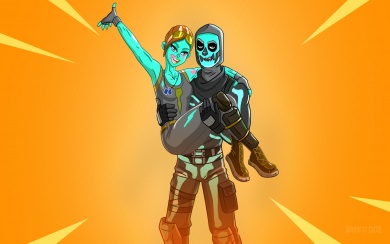 Fortnite Skull And Ghoul HD 4K Wallpapers For Apple Watch iPhone