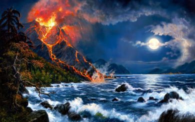 Volcano 4K 5K 8K HD Display Pictures Backgrounds Images For WhatsApp Mobile PC