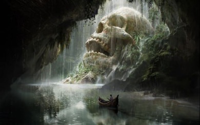 Old Skull by Lake 50k 100K Free Wallpapers