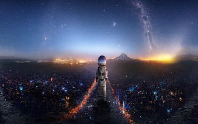 astronaut walking video game wallpapers in 4k for PS4, PS5, Nintendo, Xbox