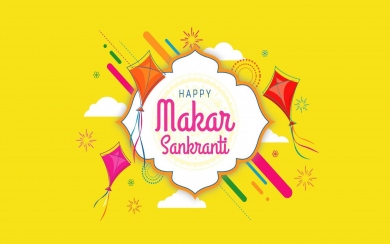Happy Makar Sankranti Kites Day Everyone wallpapers for Phones HDQ Download