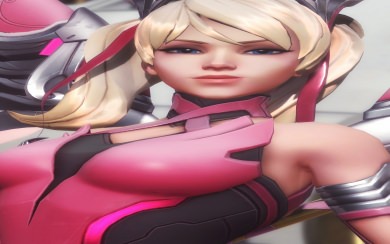pink mercy overwatch video game wallpapers