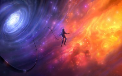 Aeronaut in Space 4K HDQ Live Wallpapers