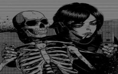 Skeleton Horror Macabre 4k backgrounds