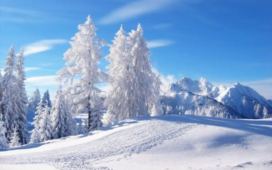 Landscape Winter Background Ice Covered Mountains