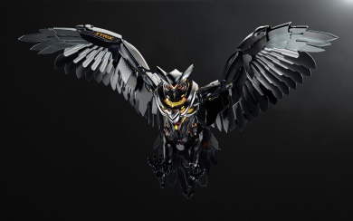 Metal Owl Digital Art in 4K PC Gaming Background