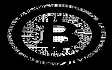 Bitcoin Black Background PC Wallpaper
