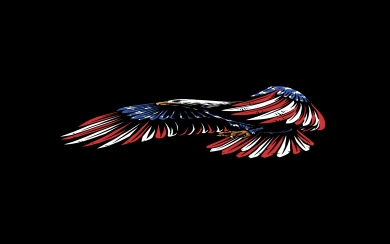 iPhone USA Flag Eagle Wallpaper Black Background