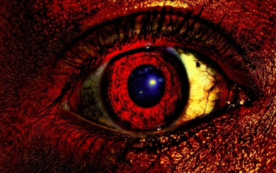 Red Evil Eye Close up PC Background Wallpaper