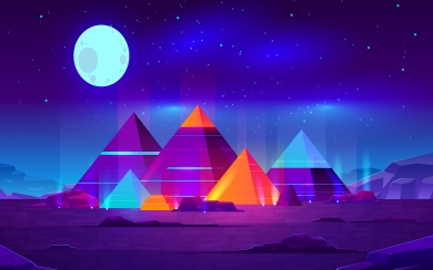 Download Pyramids Minimalist Wallpaper