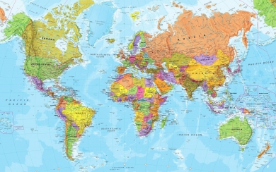 Earth Map Atlas HD Wallpaper