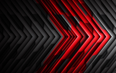 High-Tech Black and Red Abstraction HD Wallpaper