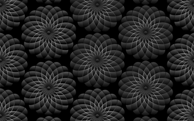 Black 3D Flowers Floral Full HD wallpapers 1920x1080