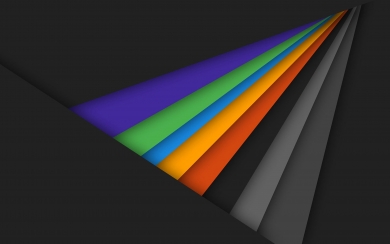 Black Material Design with Rainbow Rays Black Wallpaper Aesthetic Chromebook