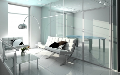 Bright White Interior of a Psychologist's Office HD Wallpaper