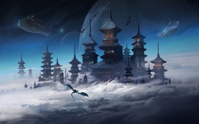 Dragon Temple Android Wallpaper HD 1080p