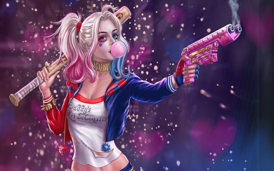 Embrace the Madness HD Wallpapers of Harley Quinn Illustrations
