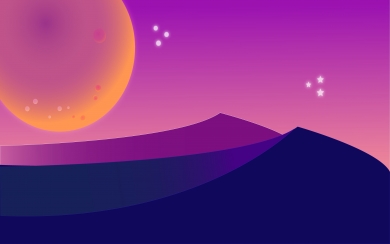 Experience the Serenity HD Wallpapers of Desert Night Illustrations