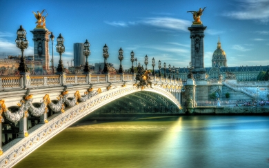 Pont Alexandre III conic French Landmark in Paris France
