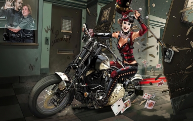 Ride with Harley Quinn HD Desktop Wallpapers 1080p