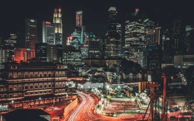 Singapore Nightscape A Stunning HD Wallpaper of Asia's Metropolis