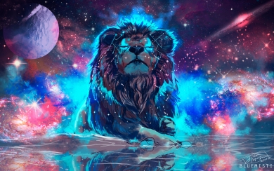 Space Lion HD Wallpaper 4k for home screen