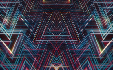 Symmetry in Geometry Abstract Art HD Wallpaper