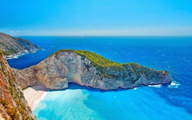 Zakynthos Beach and Cliffs Trending HD Wallpaper