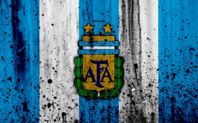Argentina National Football Team Emblem Grunge Stone Texture HD Wallpaper