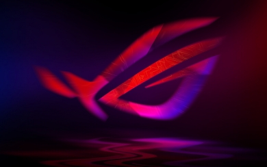 ASUS ROG Logo Purple Neon Creative Art HD Wallpaper
