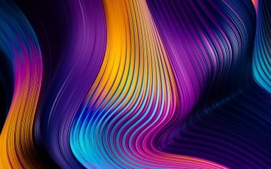 Colors Falling from Top Abstract Digital Art HD Wallpaper
