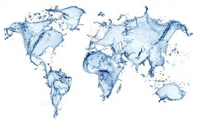 Creative Water World Map HD Wallpaper for macbook