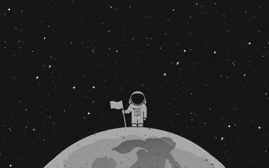 Minimalist Astronaut in Space HD Wallpaper for laptop