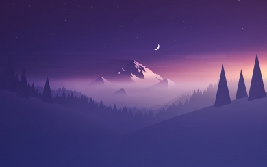 Mountains Minimalists HD Wallpaper for macbook
