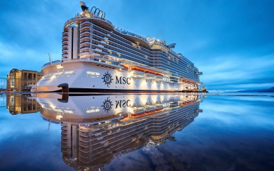 MSC Seaside Cruise Ship Port Sea HD Wallpaper